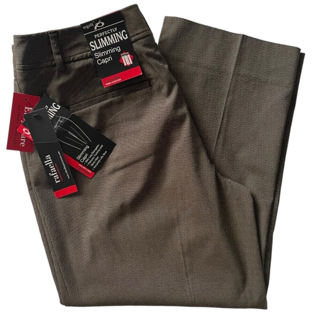 #38 Rafaella Women's Ergofit Brown Slimming Capri Dress/Career Pants Size 8